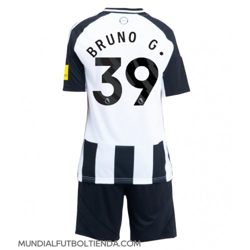 Camiseta Newcastle United Bruno Guimaraes #39 Primera Equipación Replica 2024-25 para niños mangas cortas (+ Pantalones cortos)